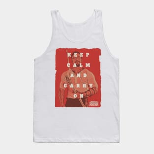 keep calm and carry on red alan ritchson Tank Top